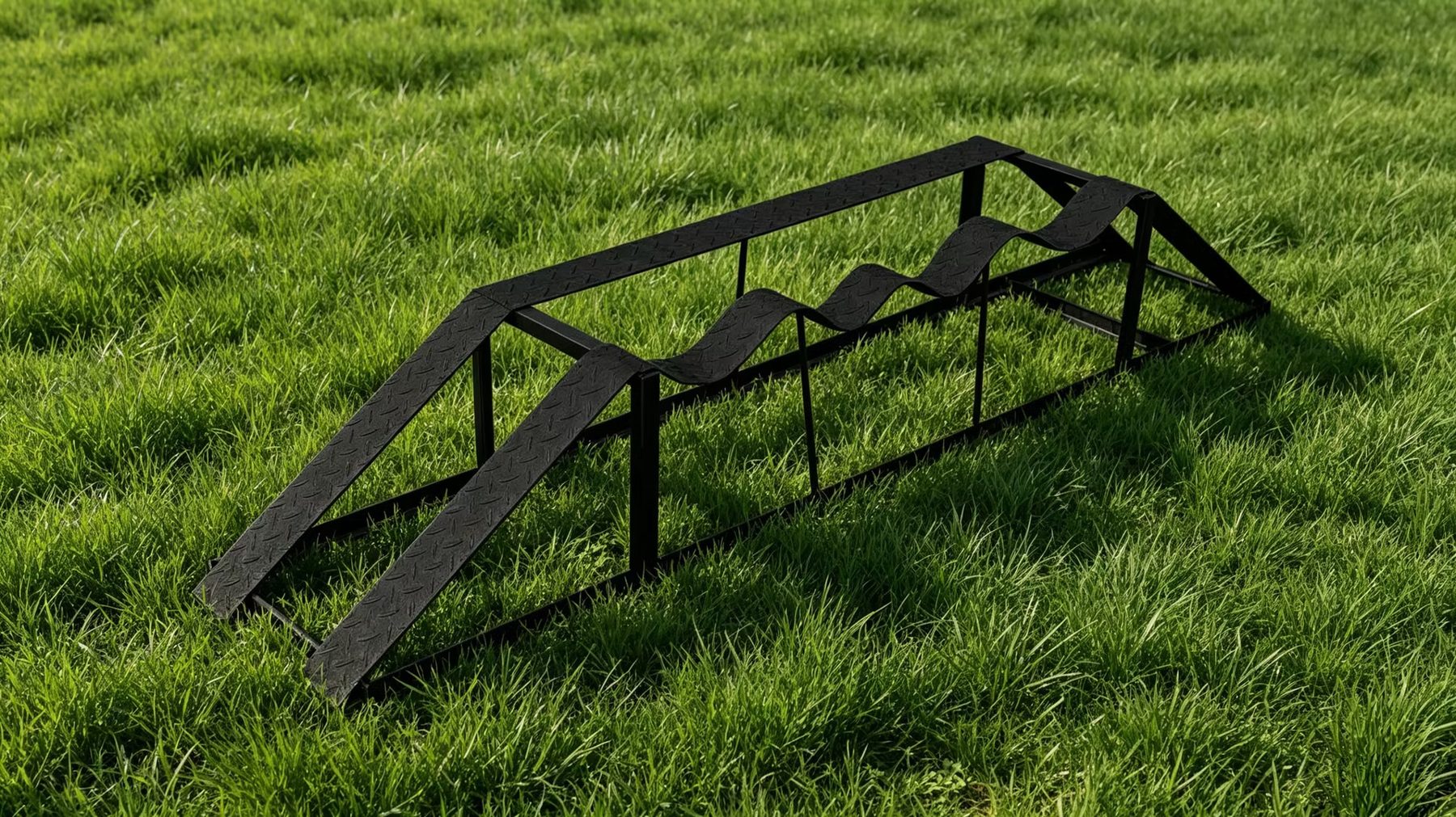 Rugpeak single-side wave bridge obstacle module